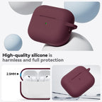Ljusmicker for AirPods Pro 3 Case 2025 with Cleaner Kit,Soft Silicone Protective Cover for Apple AirPods Pro 3rd Generation Case for Women Men,AirPod Pro 3 CasesAccessories with Keychain-Light Lilac
