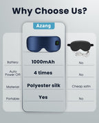 Heated Eye Mask - Cordless Eye Mask for Dry Eyes, FSA - HSA Eligible, Eye Relief, Improved Sleep, Washable Eye Heating pad for Travel and with Replaceable Shell (Gray)