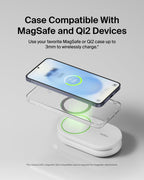 Belkin 3-in-1 MagSafe-Compatible iPhone Charger - Foldable Magnetic Qi2 Certified, MagSafe Charging Station for Phone, Apple Watch, AirPods - Wireless for Multiple Devices