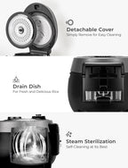 Cuckoo CRP-RT0609FW 6 cup Twin Pressure Plate Rice Cooker & Warmer with High Heat, GABA, Mixed, Scorched, Turbo, Porridge, Baby Food, Steam (Hi/Non Press.) and more, Made in Korea (White)