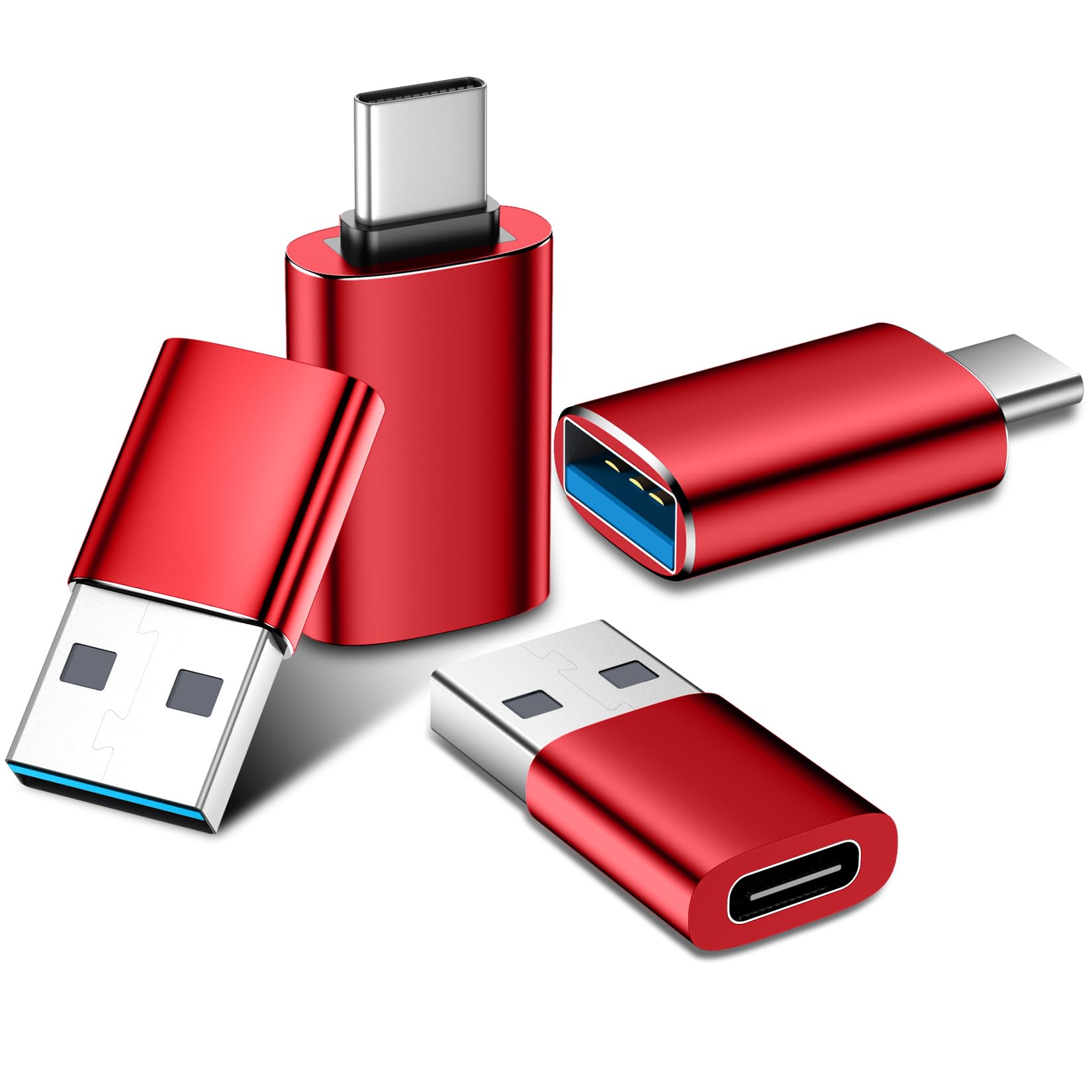 Temdan 4 Pack Lightning to USB C Adapter for iPhone 15/16/17 Pro/17 Pro Max,for iPhone 17/16 Charger,17/16 Accessories,Fast Charging & Data Transfer,USB C Charger Connector Cable,Not for Audio/OTG