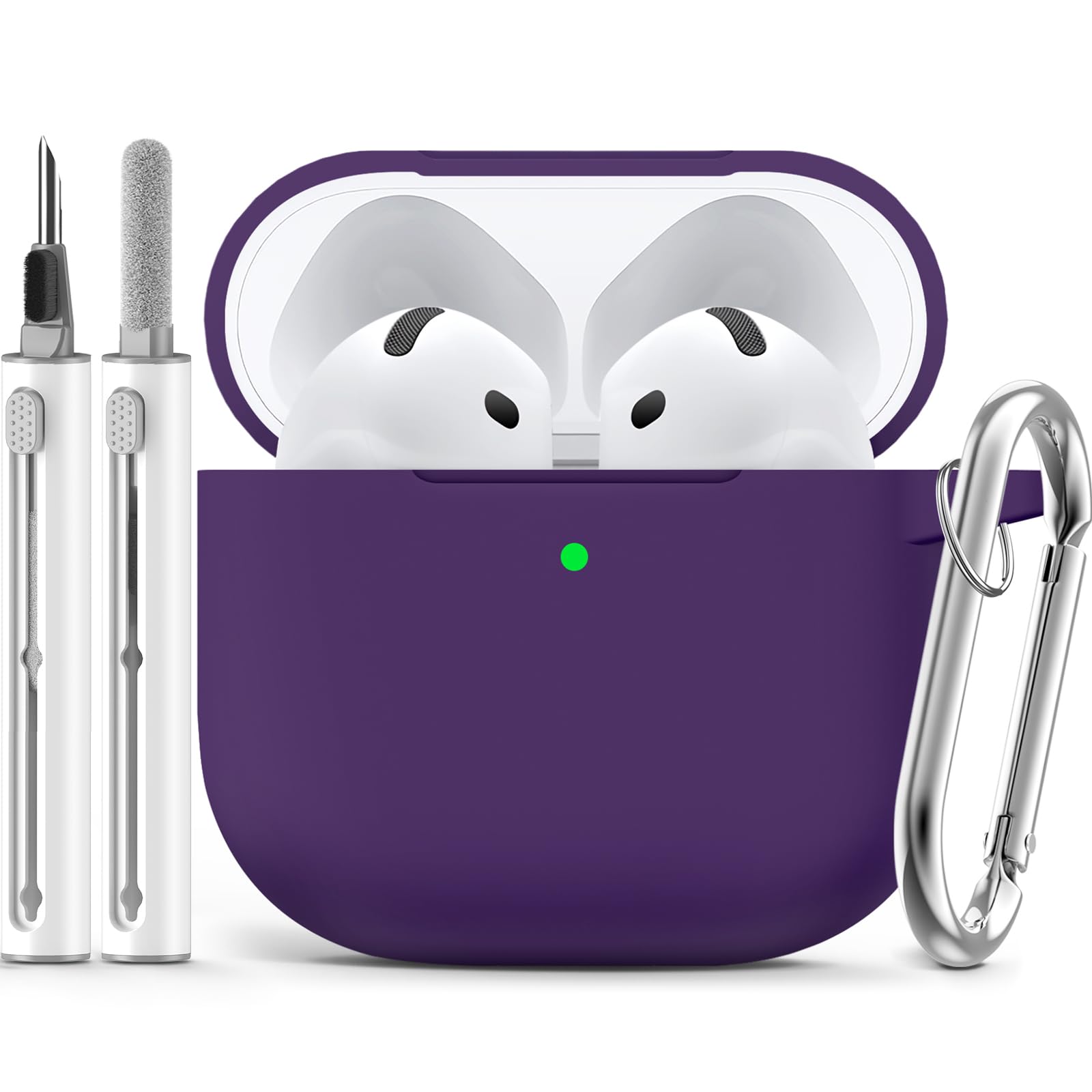 Ljusmicker for AirPods Pro 3 Case 2025 with Cleaner Kit,Soft Silicone Protective Cover for Apple AirPods Pro 3rd Generation Case for Women Men,AirPod Pro 3 CasesAccessories with Keychain-Light Lilac
