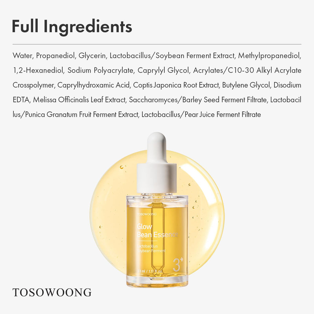 TOSOWOONG Honey Glow 65% Propolis Serum, Hyaluronic Acid, Kojic Acid, Niacinamide, Hydrating Facial Soothing Moisturizer for Irritated Uneven Skin Tone, Glass Skin, Korean Skin Care, 33ml, 1.11 fl.oz.
