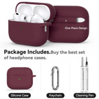 Ljusmicker for AirPods Pro 3 Case 2025 with Cleaner Kit,Soft Silicone Protective Cover for Apple AirPods Pro 3rd Generation Case for Women Men,AirPod Pro 3 CasesAccessories with Keychain-Light Lilac