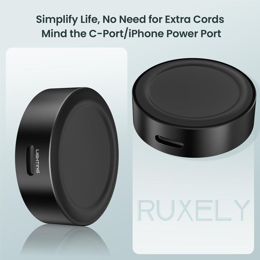 Ruxely Magnetic Charger for Apple Watch,Portable Wireless Fast iWatch Charger Adapter with USB C & iPhone Power Port,Short Apple Watch Charging Cable for iWatch Series 11 10 9 8 7 6,Ultra 3,42/46/44mm