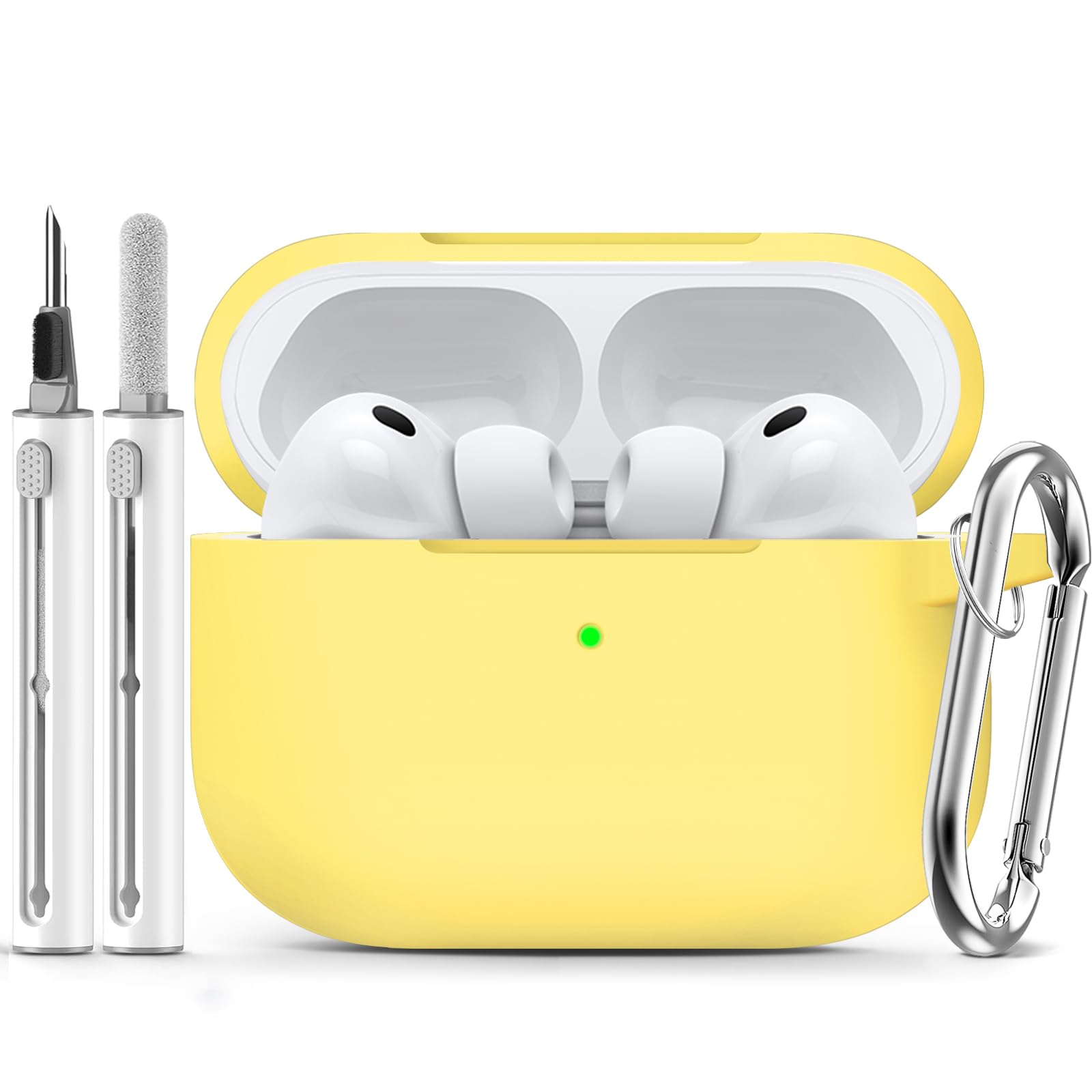 Ljusmicker for AirPods Pro 3 Case 2025 with Cleaner Kit,Soft Silicone Protective Cover for Apple AirPods Pro 3rd Generation Case for Women Men,AirPod Pro 3 CasesAccessories with Keychain-Light Lilac