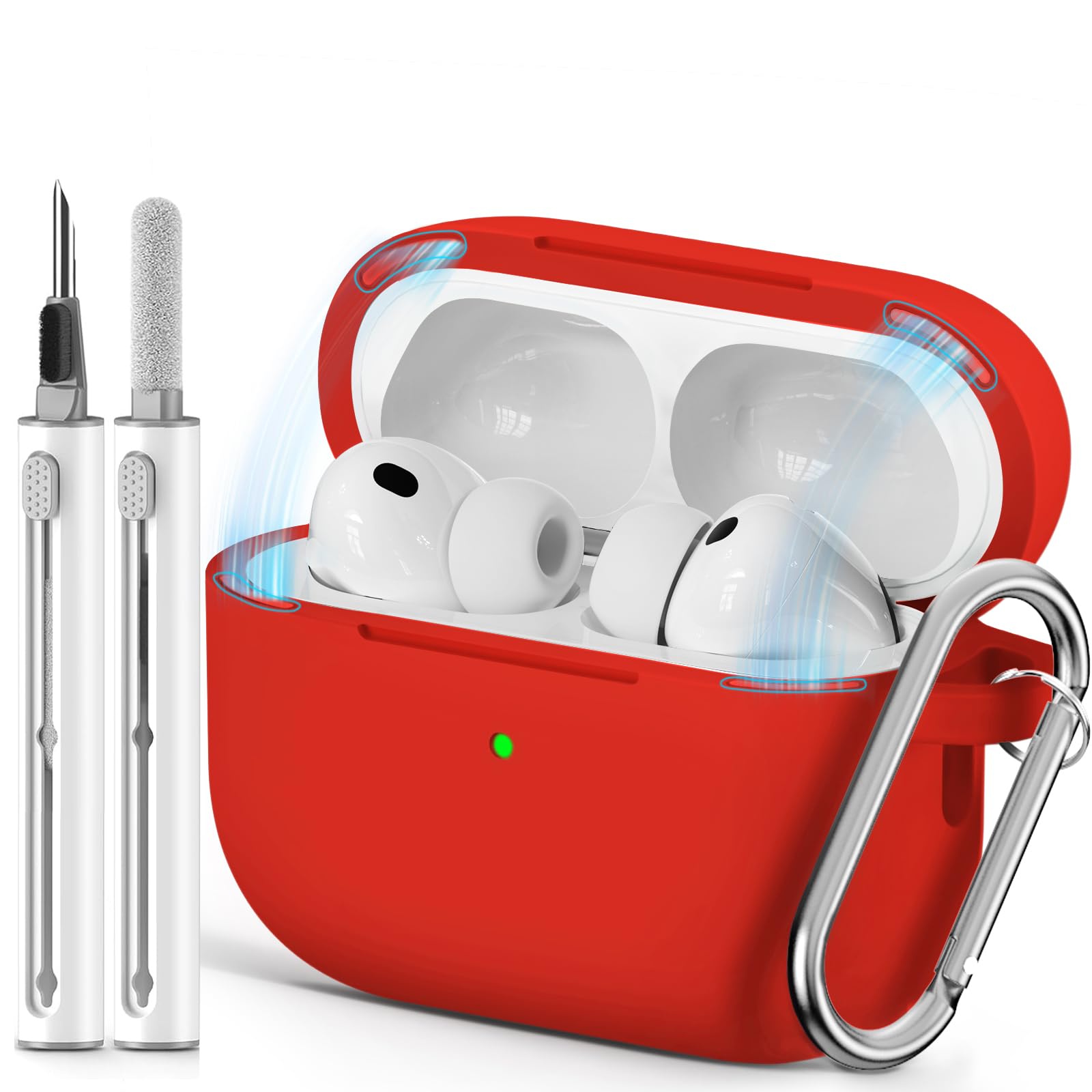 Ljusmicker for AirPods Pro 3 Case 2025 with Cleaner Kit,Soft Silicone Protective Cover for Apple AirPods Pro 3rd Generation Case for Women Men,AirPod Pro 3 CasesAccessories with Keychain-Light Lilac