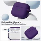 Ljusmicker for AirPods Pro 3 Case 2025 with Cleaner Kit,Soft Silicone Protective Cover for Apple AirPods Pro 3rd Generation Case for Women Men,AirPod Pro 3 CasesAccessories with Keychain-Light Lilac