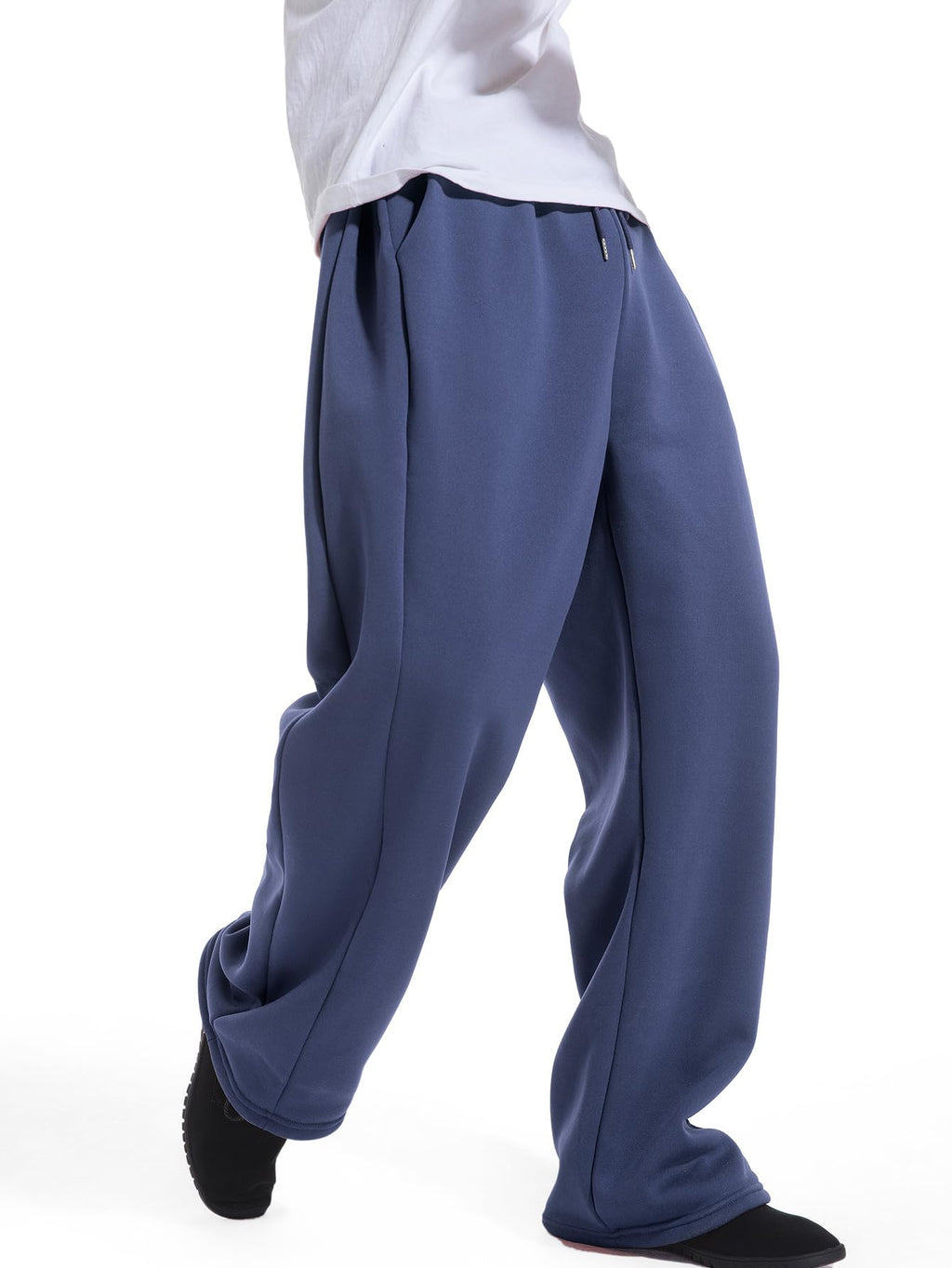 Men's Baggy Sweatpants Wide Leg Lounge Sweat Pants with Pockets