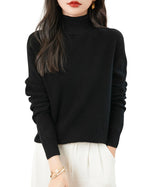 Chanyarn Women's Turtleneck 100% Merino Wool 2025 First-Line Ready to Wear Fall Winter Seamless Knit Pullover Sweater