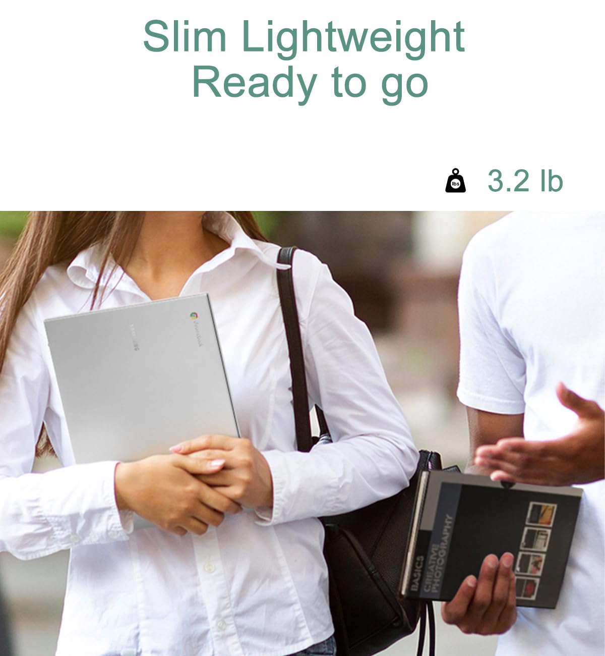 Samsung 14" Galaxy Chromebook Go Laptop PC Computer, Intel Celeron N4500 Processor, 4GB RAM, 64GB Storage, ChromeOS, XE340XDA-KA2US, Student Laptop, Silver