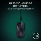 Razer DeathAdder V4 Pro Wireless Gaming Mouse: 56g Lightweight - HyperSpeed Wireless Gen-2 - Optical Scroll Wheel - Optical Switches Gen-4 - Focus Pro 45K Sensor Gen-2 - Up to 150 Hr Battery