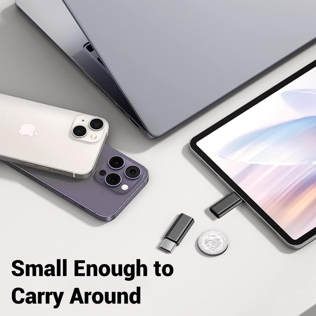 Temdan 4 Pack Lightning to USB C Adapter for iPhone 15/16/17 Pro/17 Pro Max,for iPhone 17/16 Charger,17/16 Accessories,Fast Charging & Data Transfer,USB C Charger Connector Cable,Not for Audio/OTG