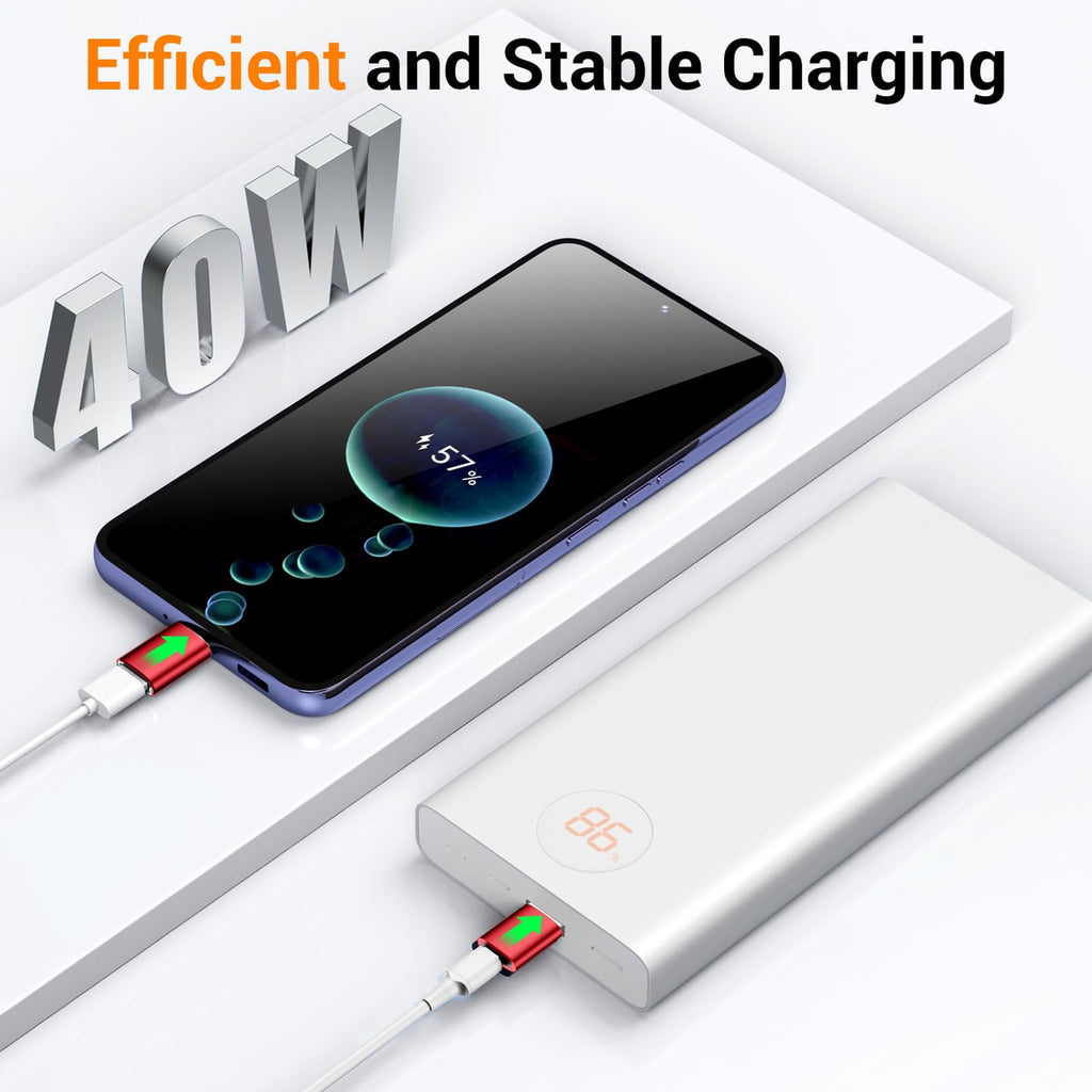 Temdan 4 Pack Lightning to USB C Adapter for iPhone 15/16/17 Pro/17 Pro Max,for iPhone 17/16 Charger,17/16 Accessories,Fast Charging & Data Transfer,USB C Charger Connector Cable,Not for Audio/OTG