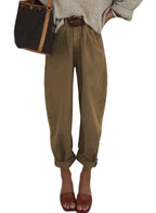 Astylish Womens High Waisted Baggy Jeans Boyfriend Cropped Loose Denim Pants