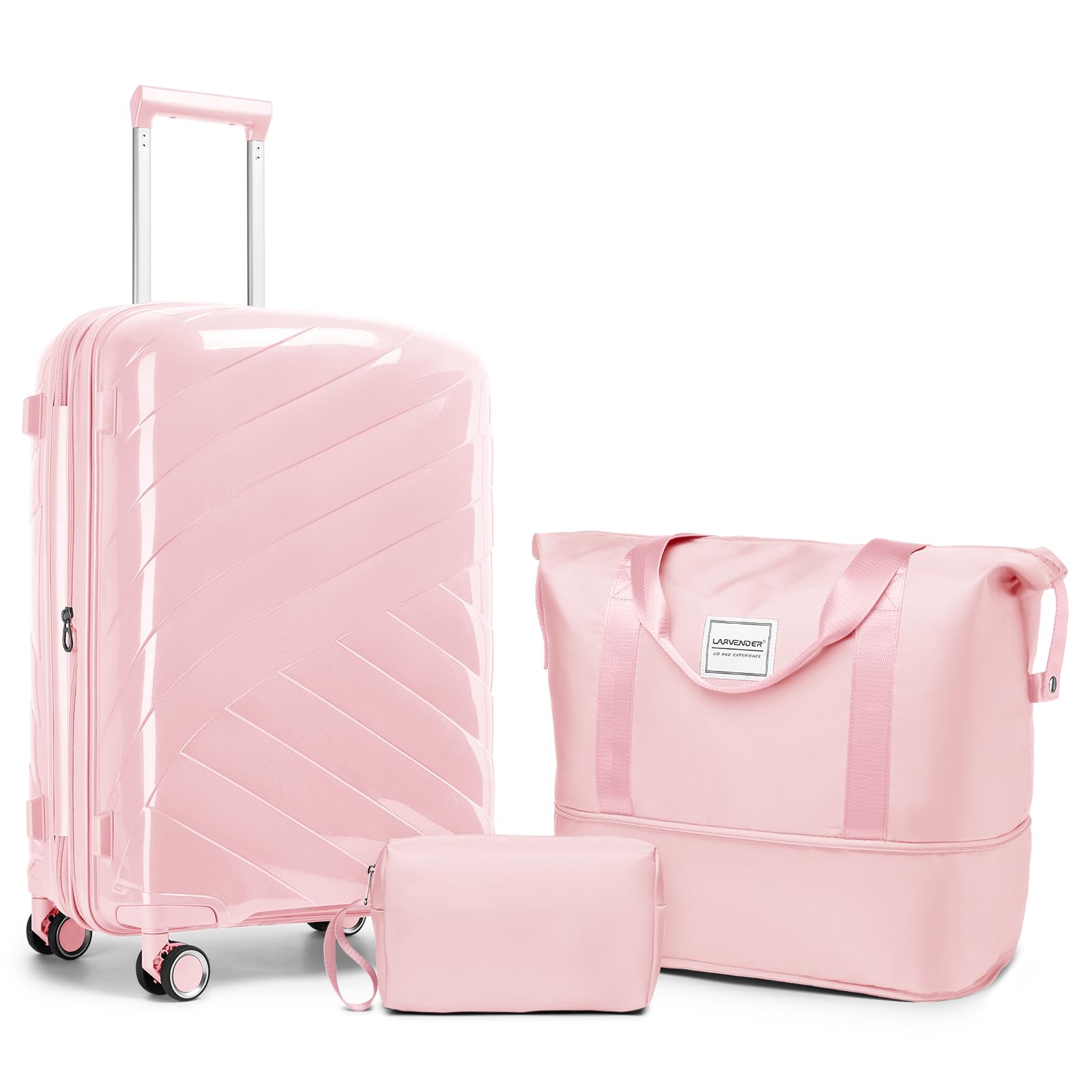 Carry On Luggage 22x14x9 Airline Approved, 20 Inch Expandable Hardshell Luggage Carry-on Suitcases with Spinner Wheels, Carry On Suitcase Set for Women (MOCHA)