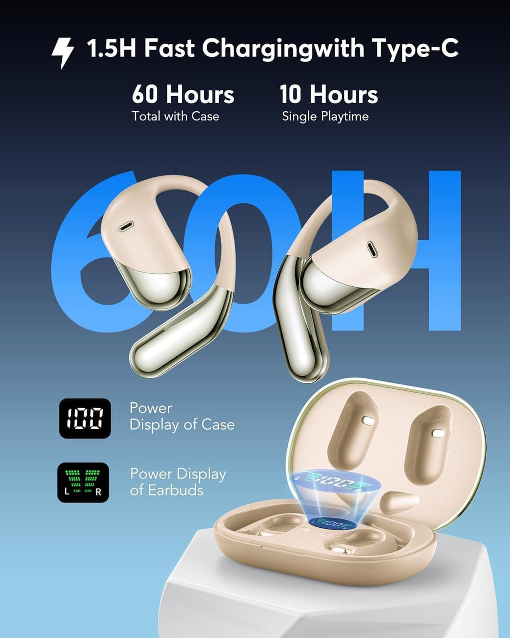 Translation Earbuds Real Time - AI 144 Language Translator Earbuds, Audifonos Traductores Inglés Español, 3-in-1 Translating Device, Translate Ear Buds for Travel Learning with Charging Cradle