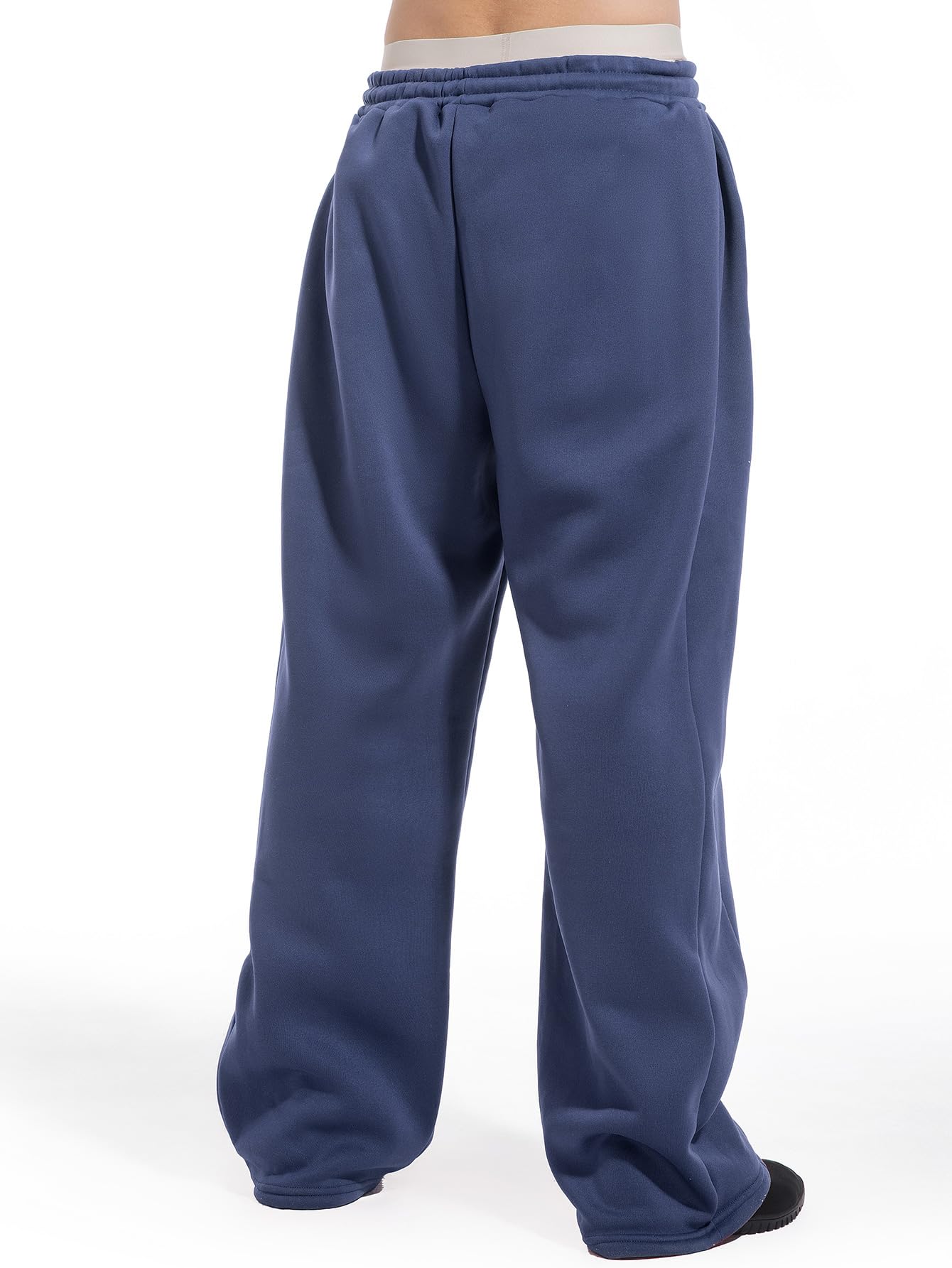 Men's Baggy Sweatpants Wide Leg Lounge Sweat Pants with Pockets