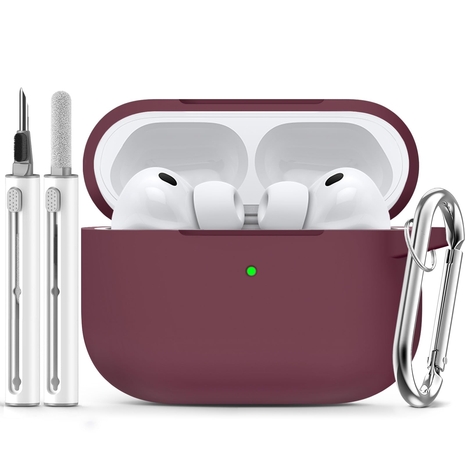 Ljusmicker for AirPods Pro 3 Case 2025 with Cleaner Kit,Soft Silicone Protective Cover for Apple AirPods Pro 3rd Generation Case for Women Men,AirPod Pro 3 CasesAccessories with Keychain-Light Lilac