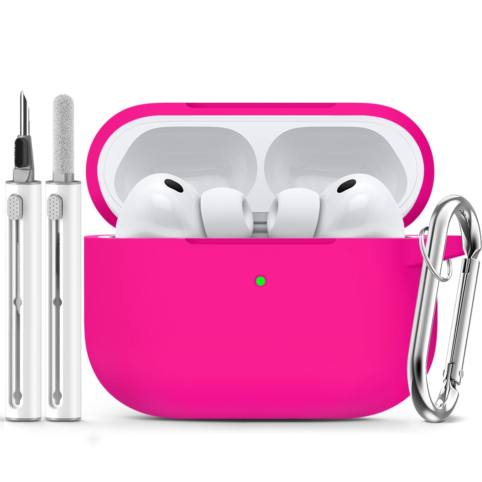 Ljusmicker for AirPods Pro 3 Case 2025 with Cleaner Kit,Soft Silicone Protective Cover for Apple AirPods Pro 3rd Generation Case for Women Men,AirPod Pro 3 CasesAccessories with Keychain-Light Lilac