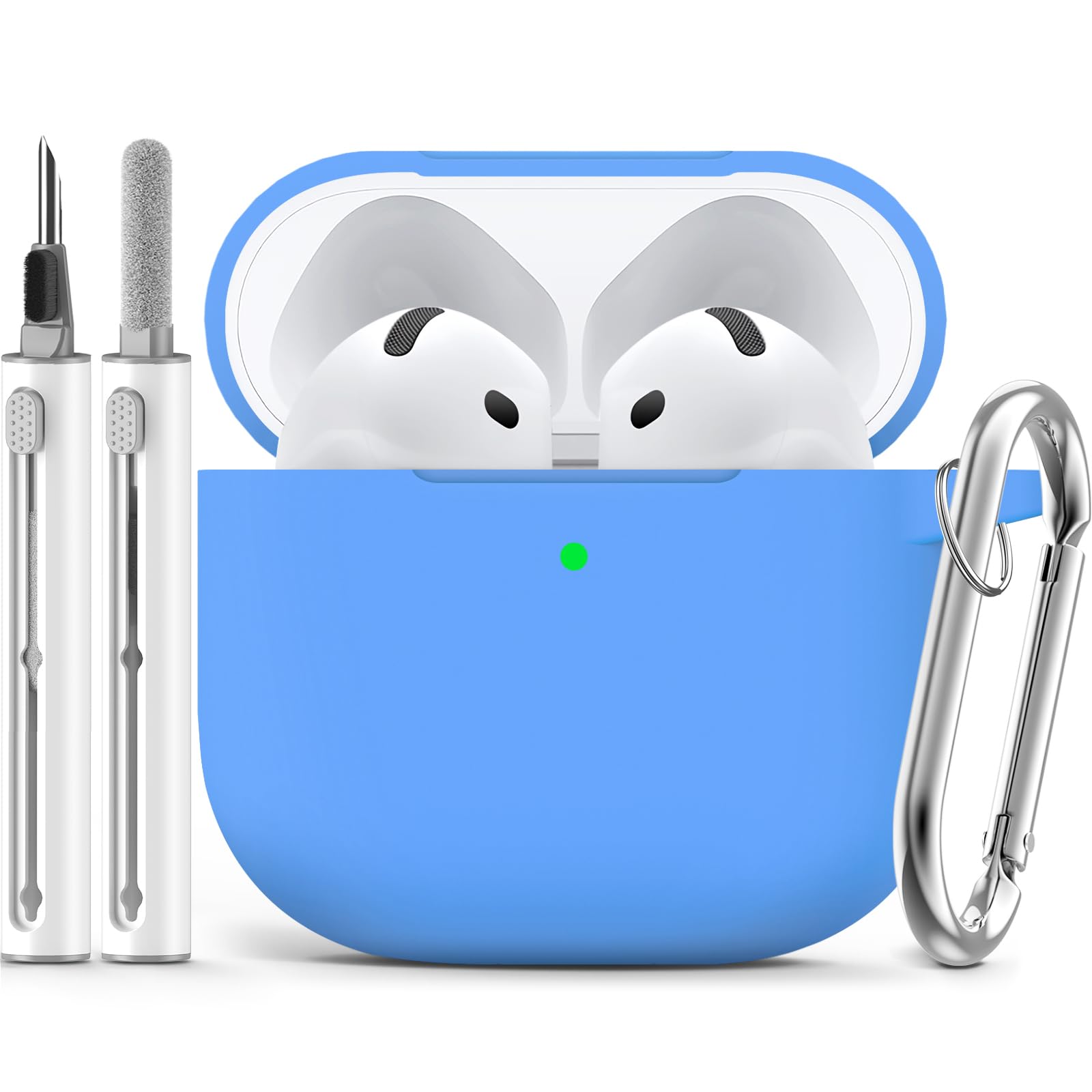 Ljusmicker for AirPods Pro 3 Case 2025 with Cleaner Kit,Soft Silicone Protective Cover for Apple AirPods Pro 3rd Generation Case for Women Men,AirPod Pro 3 CasesAccessories with Keychain-Light Lilac