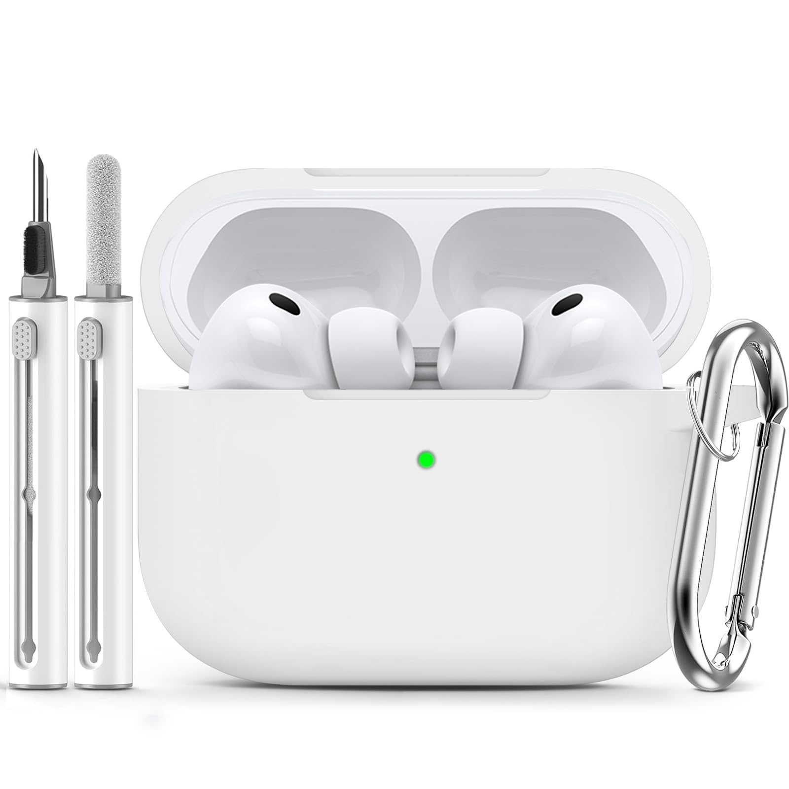 Ljusmicker for AirPods Pro 3 Case 2025 with Cleaner Kit,Soft Silicone Protective Cover for Apple AirPods Pro 3rd Generation Case for Women Men,AirPod Pro 3 CasesAccessories with Keychain-Light Lilac