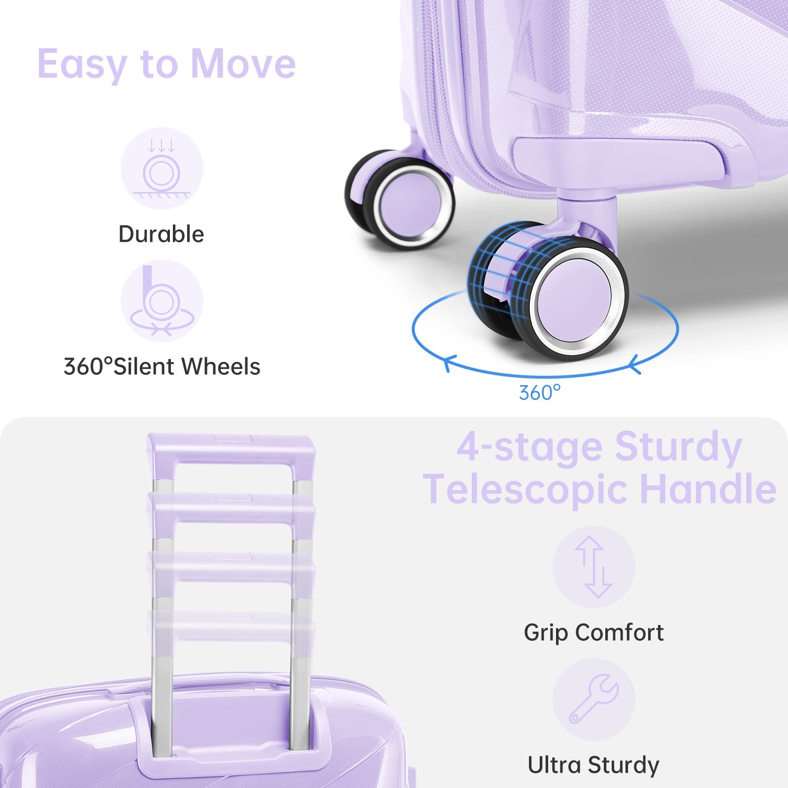 Carry On Luggage 22x14x9 Airline Approved, 20 Inch Expandable Hardshell Luggage Carry-on Suitcases with Spinner Wheels, Carry On Suitcase Set for Women (MOCHA)