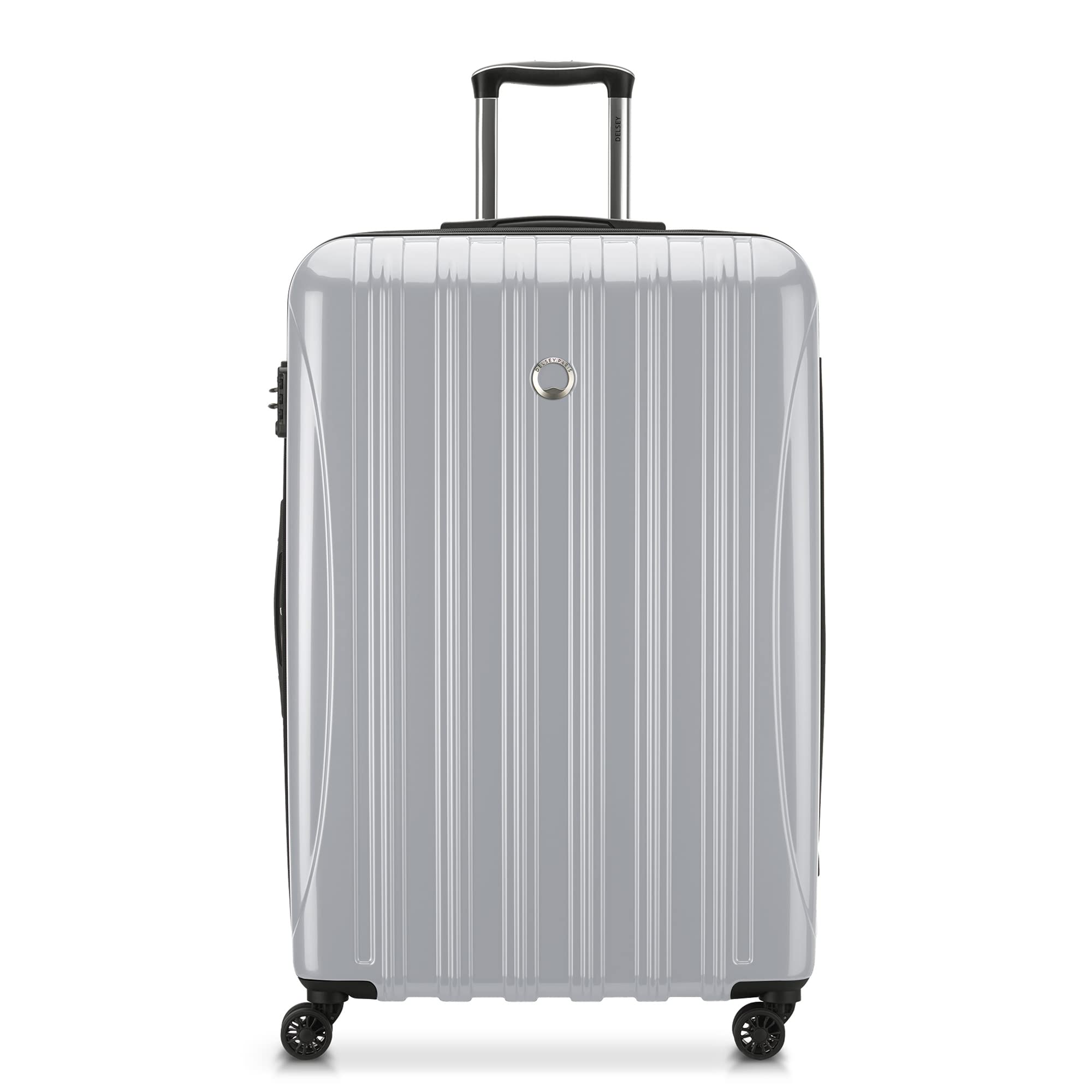 DELSEY PARIS Helium Aero Hardside Expandable Luggage with Spinner Wheels, Blue Cobalt, Checked-Large 28 Inch