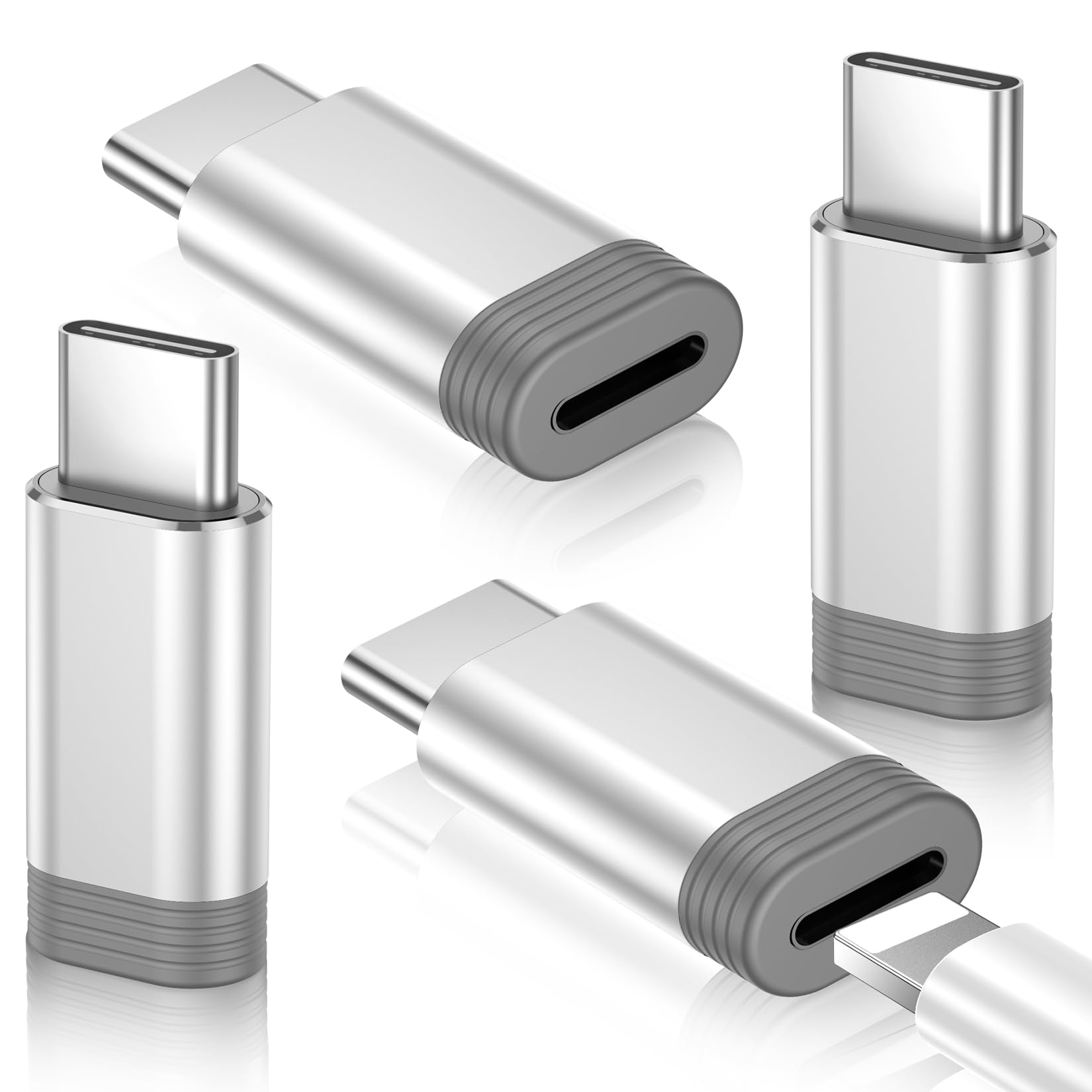 Temdan 4 Pack Lightning to USB C Adapter for iPhone 15/16/17 Pro/17 Pro Max,for iPhone 17/16 Charger,17/16 Accessories,Fast Charging & Data Transfer,USB C Charger Connector Cable,Not for Audio/OTG