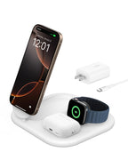 Belkin 3-in-1 MagSafe-Compatible iPhone Charger - Foldable Magnetic Qi2 Certified, MagSafe Charging Station for Phone, Apple Watch, AirPods - Wireless for Multiple Devices