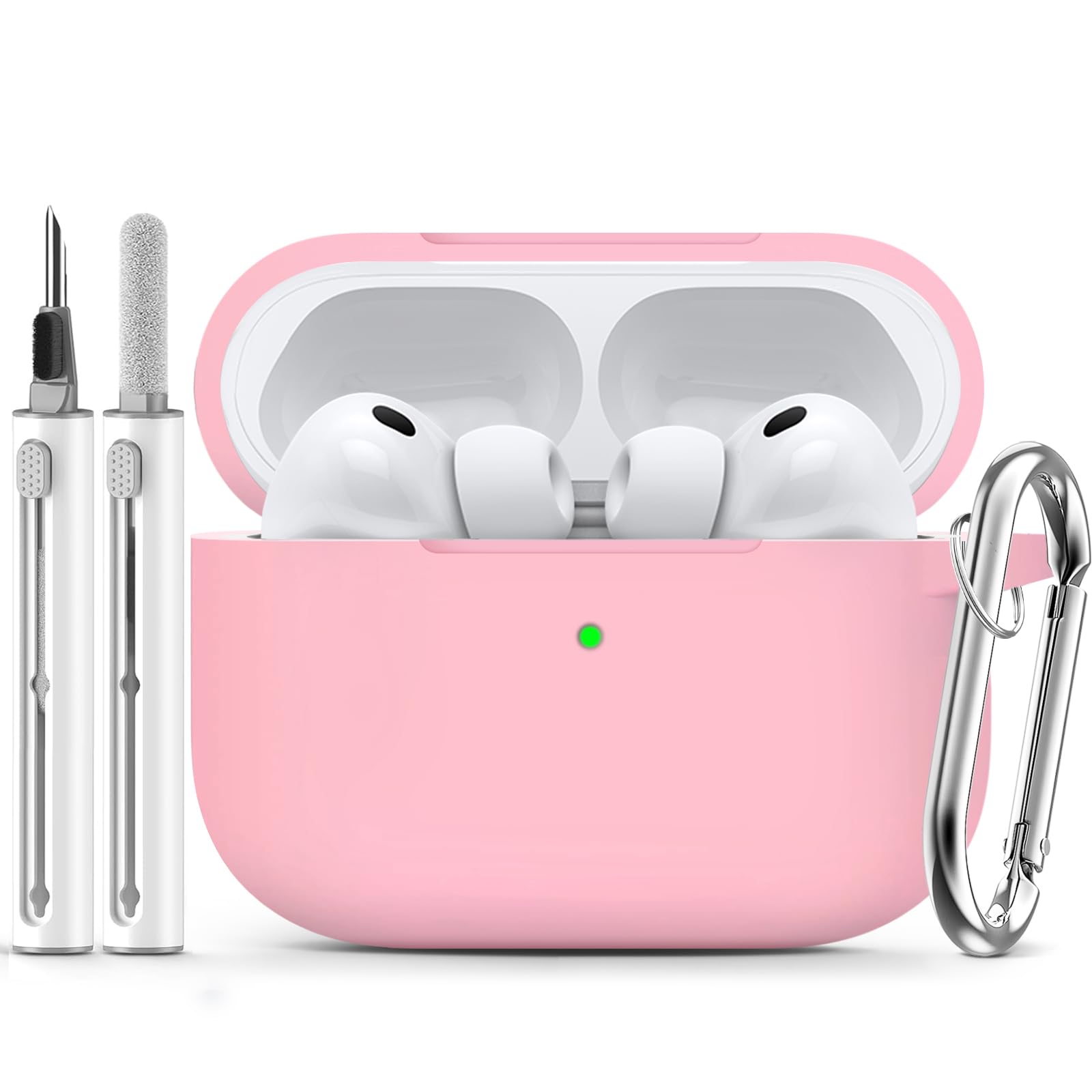 Ljusmicker for AirPods Pro 3 Case 2025 with Cleaner Kit,Soft Silicone Protective Cover for Apple AirPods Pro 3rd Generation Case for Women Men,AirPod Pro 3 CasesAccessories with Keychain-Light Lilac