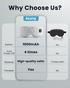 Heated Eye Mask - Cordless Eye Mask for Dry Eyes, FSA - HSA Eligible, Eye Relief, Improved Sleep, Washable Eye Heating pad for Travel and with Replaceable Shell (Gray)