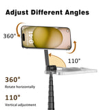 TONEOF 68" Magnetic Selfie Stick Tripod with Aluminum Strong Magnetic Holder for Magsafe, 360° Rotatable Travel Phone Tripod Stand with Metal Ring & Rechargeable Remote for iPhone/Android(Beige Gray)