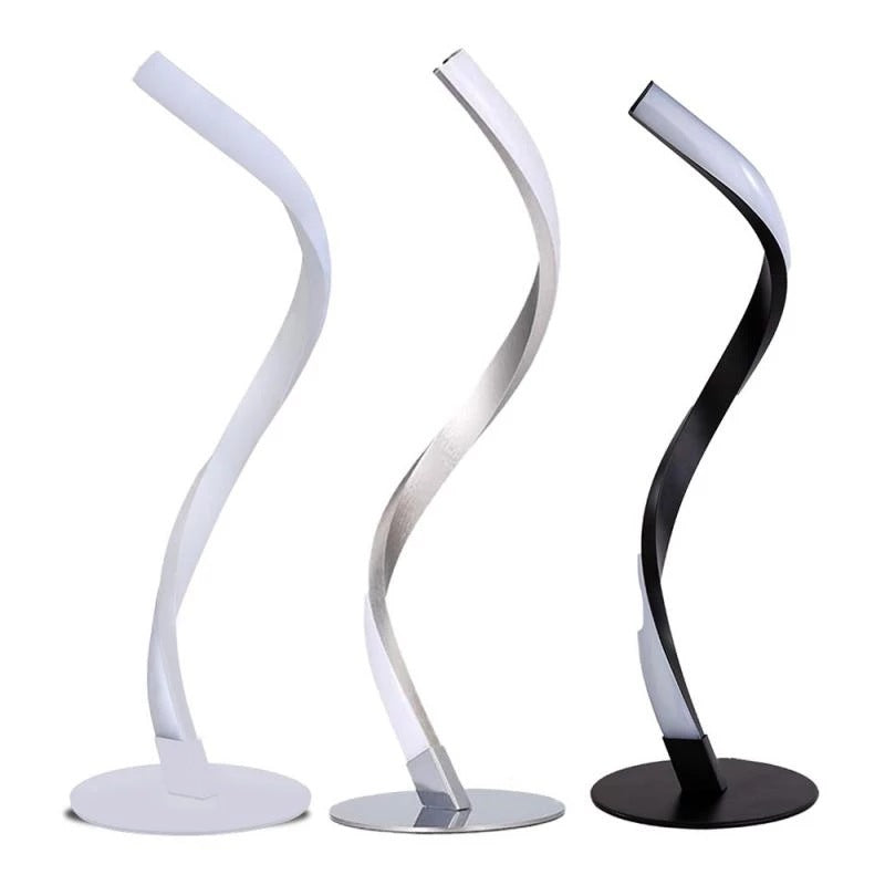 Snake Design Table Lamp – Spiral LED Night Light for Bedroom Decor
