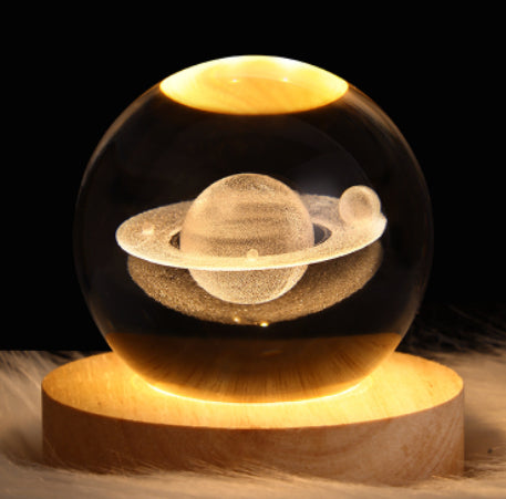 Galaxy Crystal Ball Lamp – LED Projection Night Light for Cozy Ambience