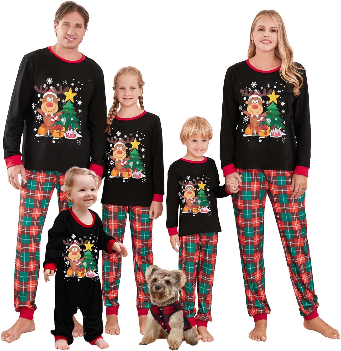 WephuPSho Christmas Family Matching Pajamas, Festive Xmas Jammies Sets for the Whole Family, Holiday Pjs Christmas
