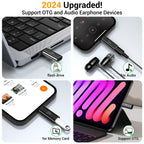 Temdan 4 Pack Lightning to USB C Adapter for iPhone 15/16/17 Pro/17 Pro Max,for iPhone 17/16 Charger,17/16 Accessories,Fast Charging & Data Transfer,USB C Charger Connector Cable,Not for Audio/OTG