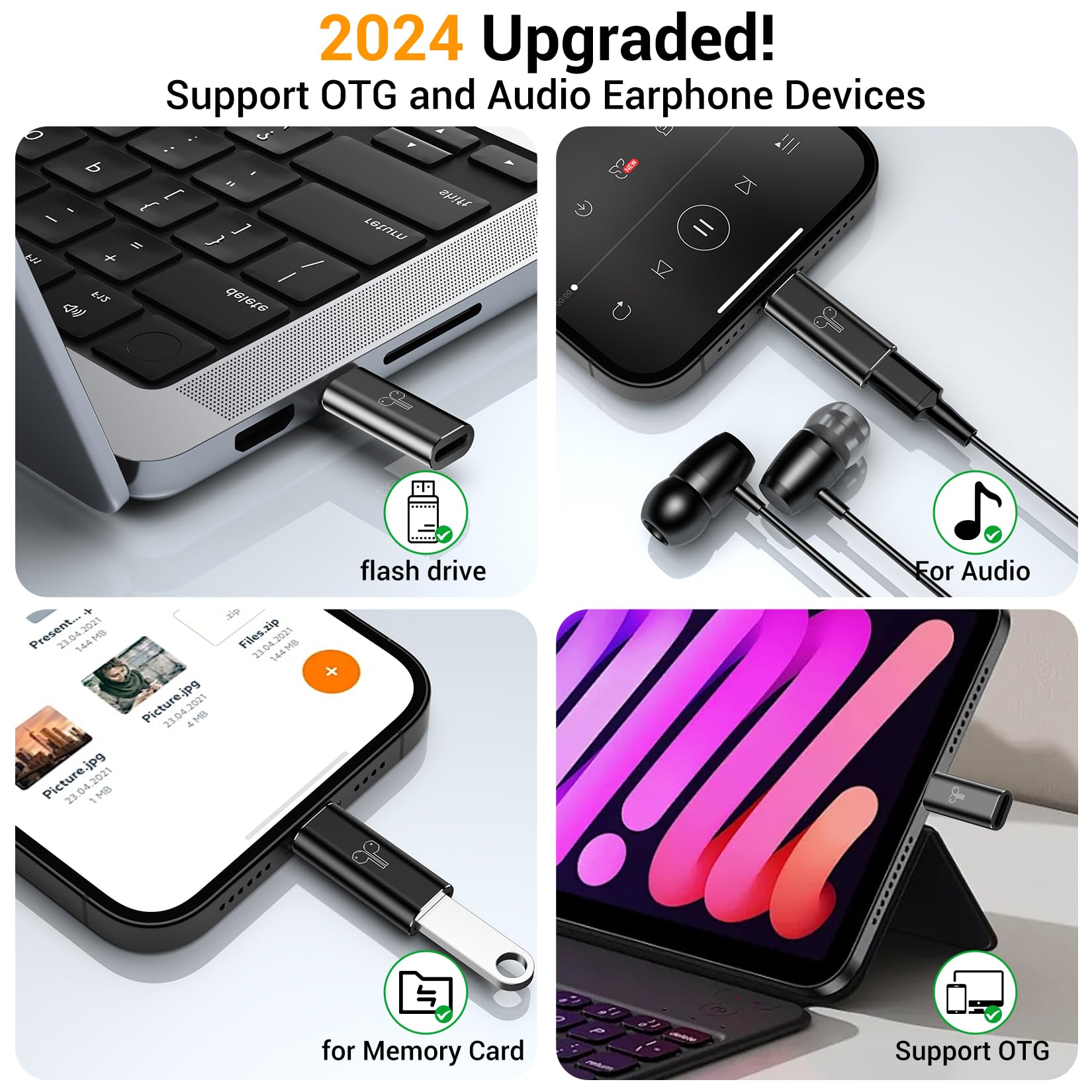 Temdan 4 Pack Lightning to USB C Adapter for iPhone 15/16/17 Pro/17 Pro Max,for iPhone 17/16 Charger,17/16 Accessories,Fast Charging & Data Transfer,USB C Charger Connector Cable,Not for Audio/OTG