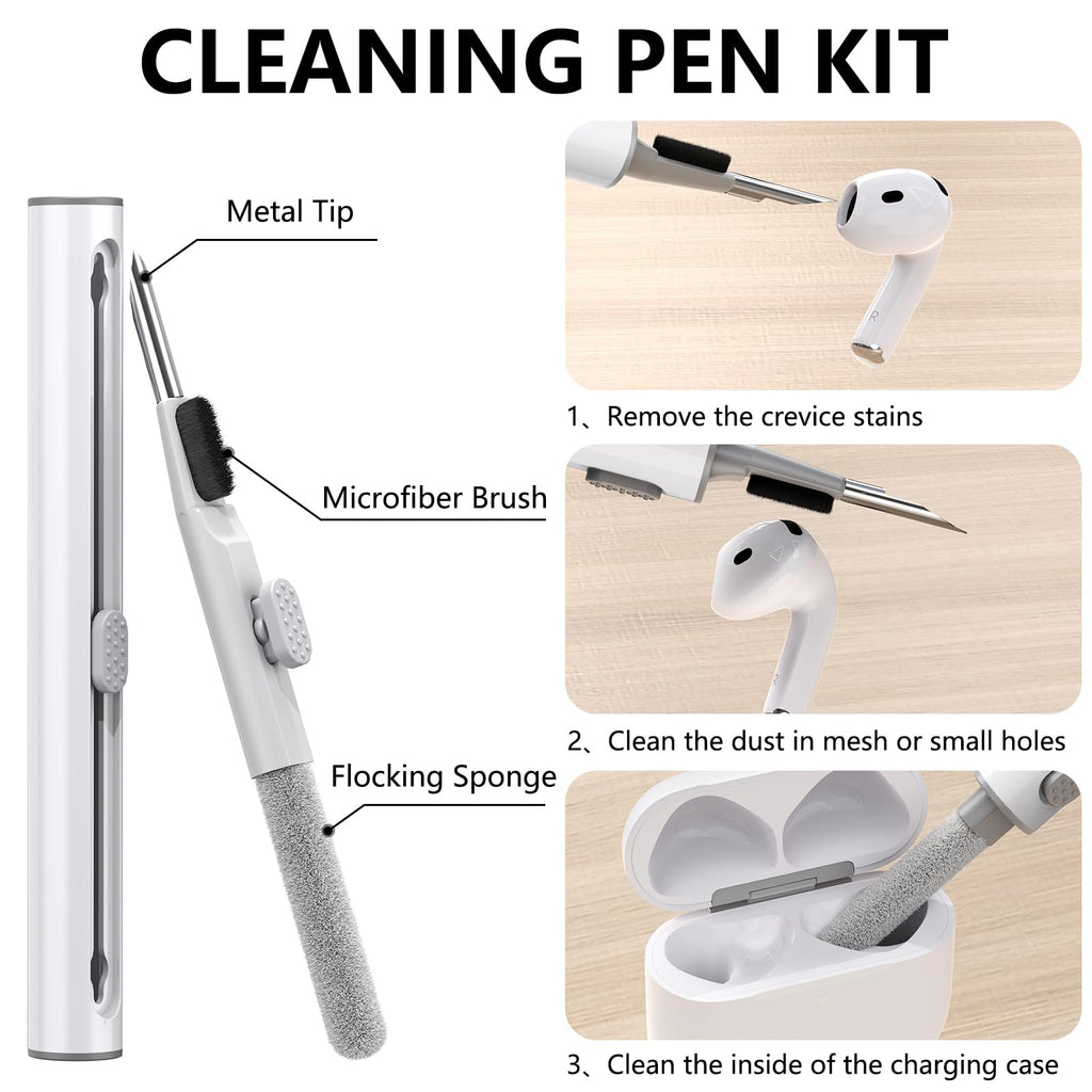 Ljusmicker for AirPods Pro 3 Case 2025 with Cleaner Kit,Soft Silicone Protective Cover for Apple AirPods Pro 3rd Generation Case for Women Men,AirPod Pro 3 CasesAccessories with Keychain-Light Lilac