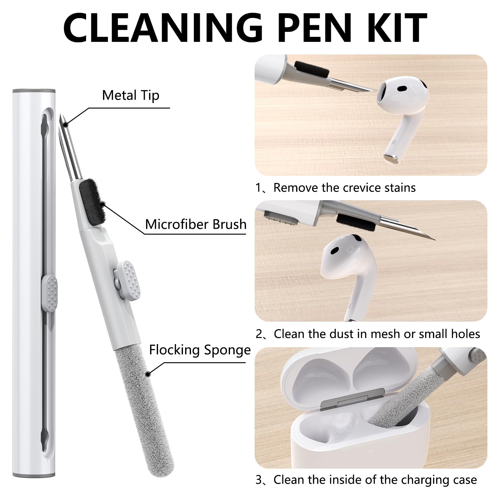 Ljusmicker for AirPods Pro 3 Case 2025 with Cleaner Kit,Soft Silicone Protective Cover for Apple AirPods Pro 3rd Generation Case for Women Men,AirPod Pro 3 CasesAccessories with Keychain-Light Lilac