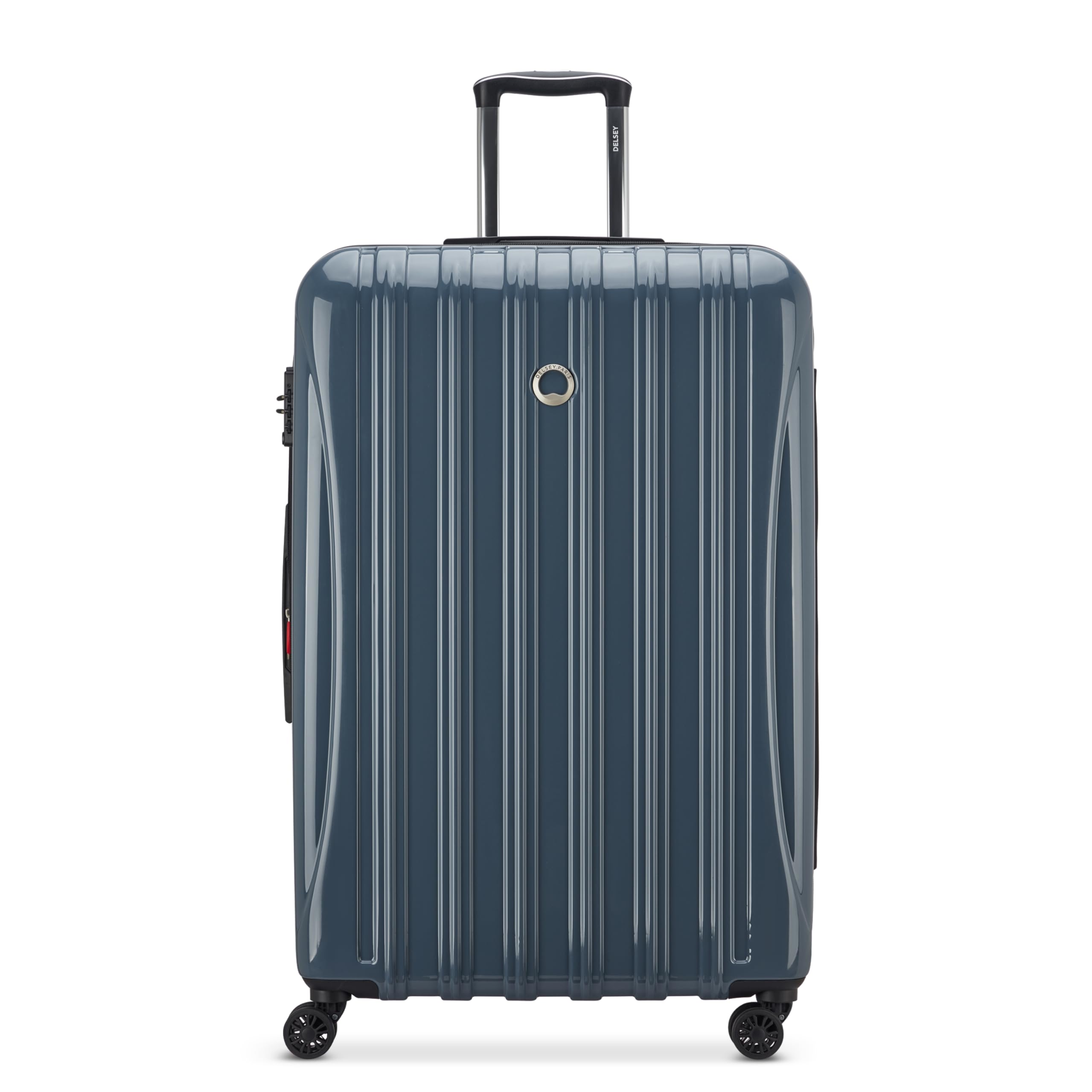 DELSEY PARIS Helium Aero Hardside Expandable Luggage with Spinner Wheels, Blue Cobalt, Checked-Large 28 Inch