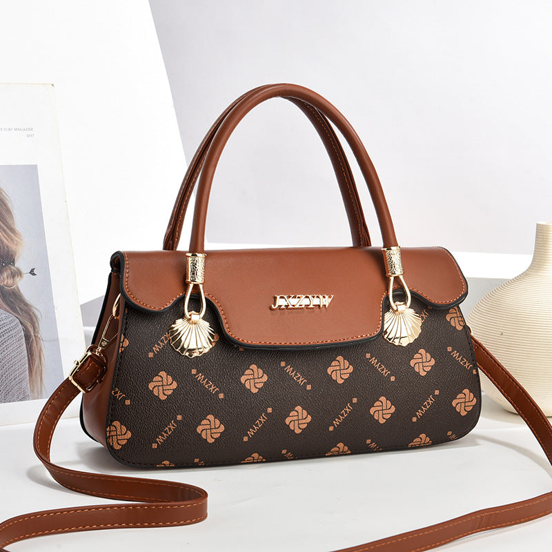 Women’s Vintage Handbag – Letter Printed Crossbody Shoulder Bag