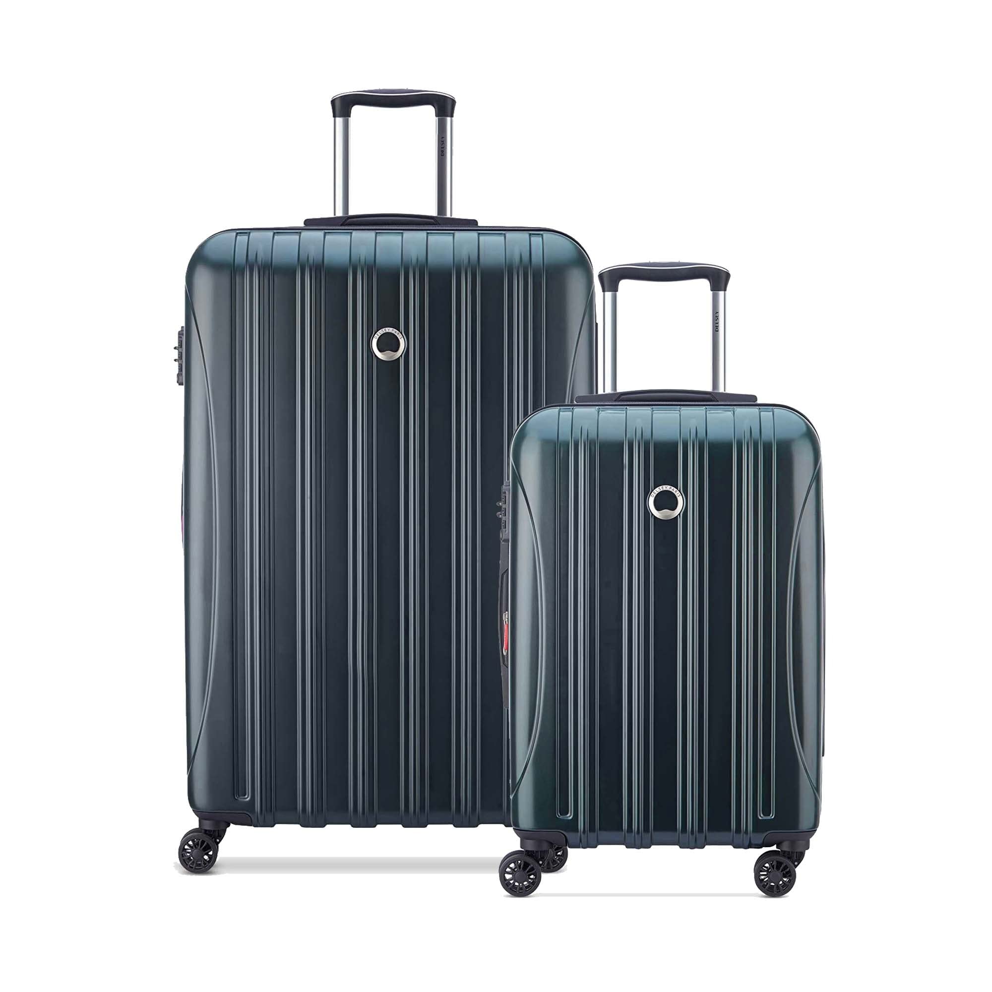 DELSEY PARIS Helium Aero Hardside Expandable Luggage with Spinner Wheels, Blue Cobalt, Checked-Large 28 Inch