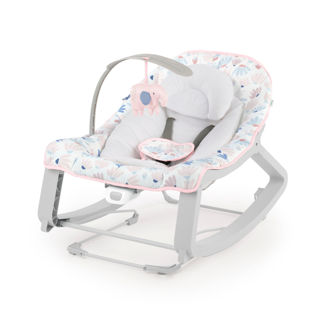 Ingenuity Keep Cozy 3-in-1 Grow with Me Vibrating Baby Bouncer, Seat & Infant to Toddler Rocker, Vibrations & -Toy Bar, 0-30 Months Up to 40 lbs (Weaver)