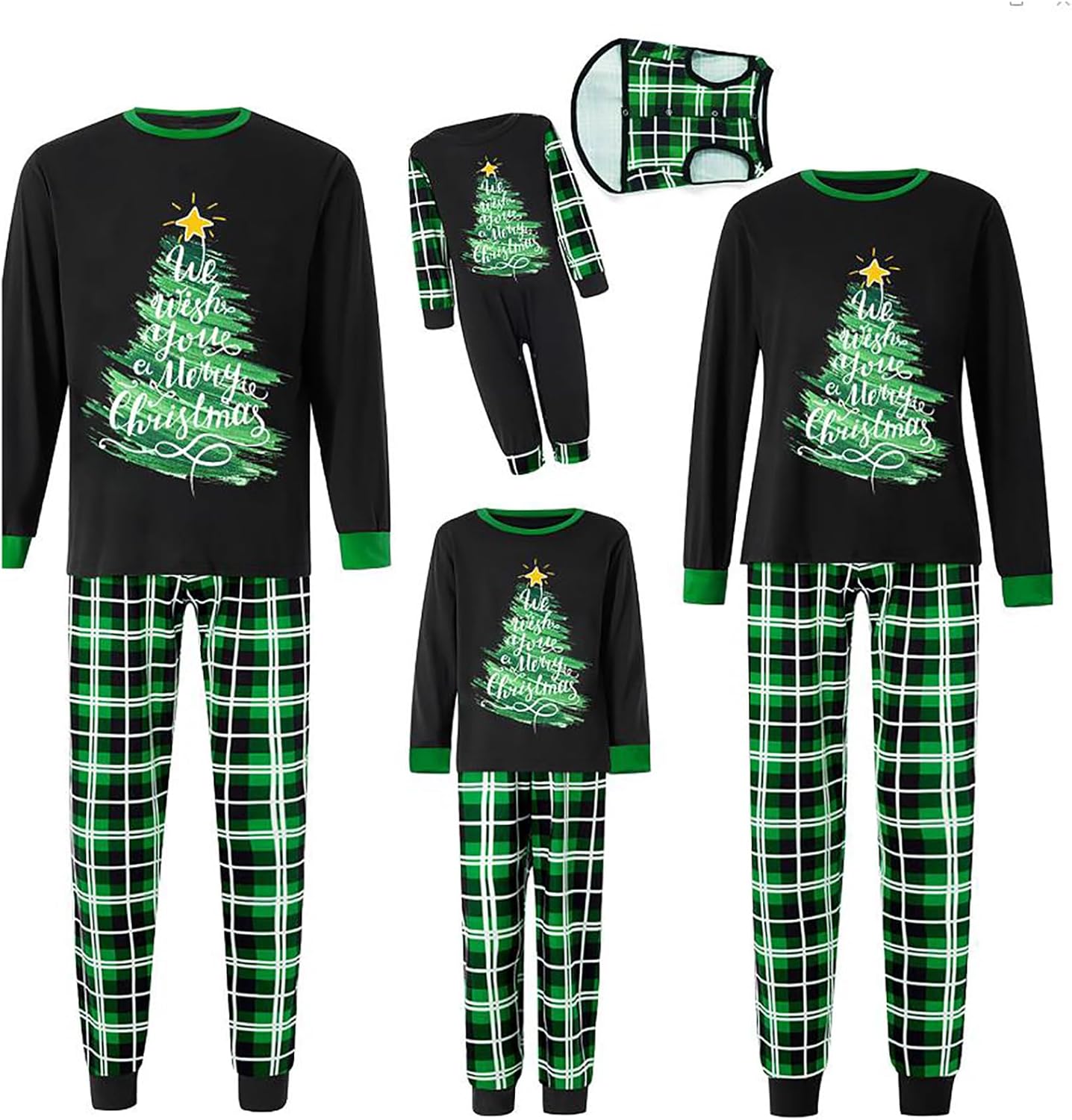 WephuPSho Christmas Family Matching Pajamas, Festive Xmas Jammies Sets for the Whole Family, Holiday Pjs Christmas