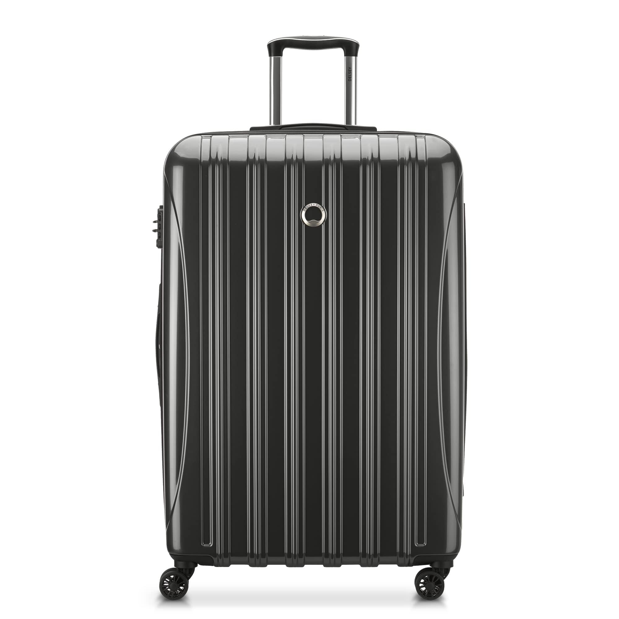 DELSEY PARIS Helium Aero Hardside Expandable Luggage with Spinner Wheels, Blue Cobalt, Checked-Large 28 Inch