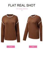 SHEWIN Womens Sweaters Crewneck Long Sleeve Knit Pullover Sweater Casual Fall Tops for Women 2025