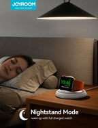 JOYROOM Apple Watch Charger Stand, Portable Magnetic iWatch Charger with Cord, Foldable Fast Charger for Apple Watch Series 10/9/8/7/6/5/SE/Ultra 2, Nightstand Mode Support, White