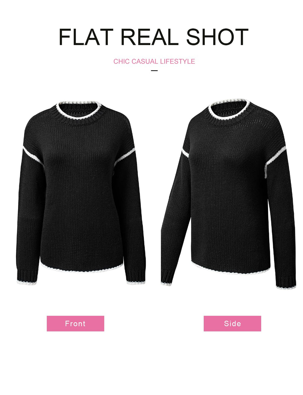 SHEWIN Womens Sweaters Crewneck Long Sleeve Knit Pullover Sweater Casual Fall Tops for Women 2025