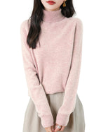 Chanyarn Women's Turtleneck 100% Merino Wool 2025 First-Line Ready to Wear Fall Winter Seamless Knit Pullover Sweater